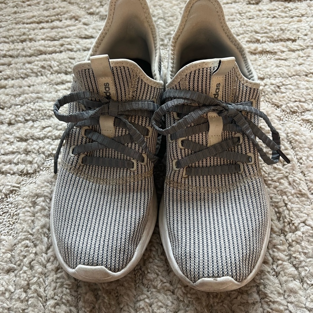 Adidas Cloudfoam Gray and White Sneakers - Picture 2 of 9